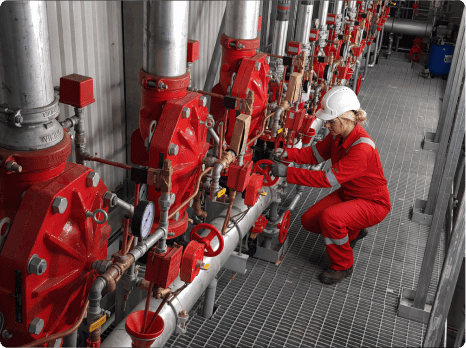 Fire protection system inspection and maintenance operations