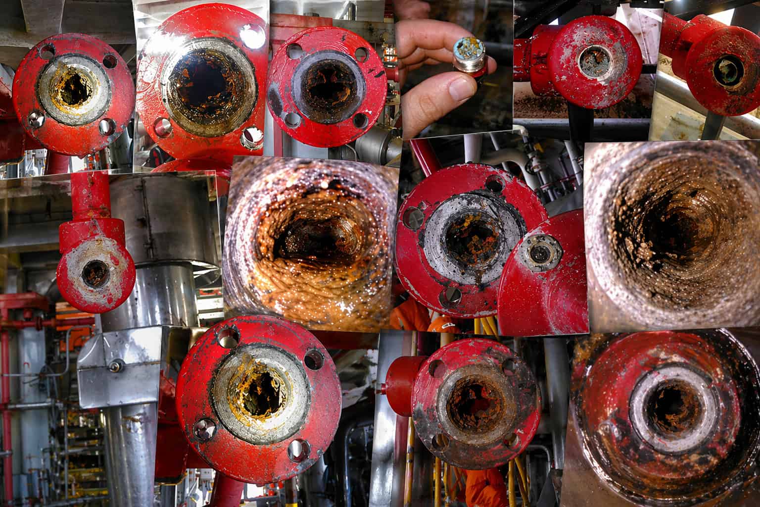 Corrosion and blockage inspection in fire protection piping systems