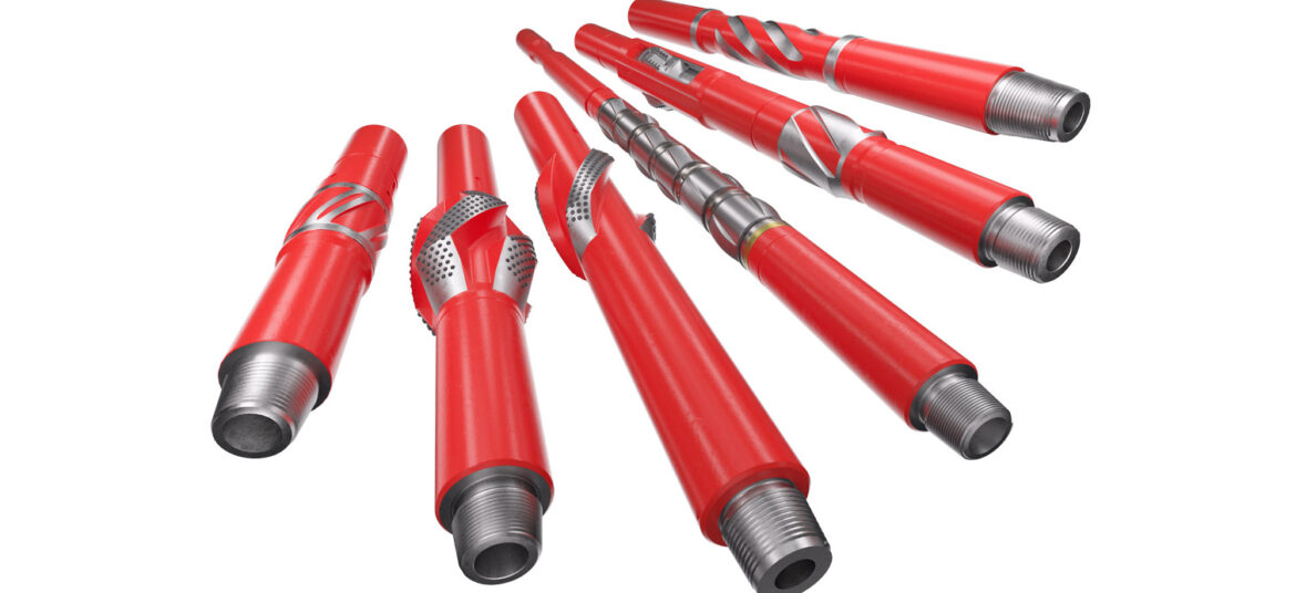 Paradigm drilling optimization tools lineup on a white background