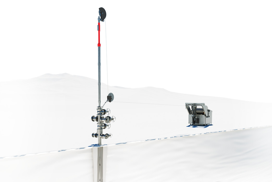 Technical render of the Paradigm Slick-E-Line well intervention system