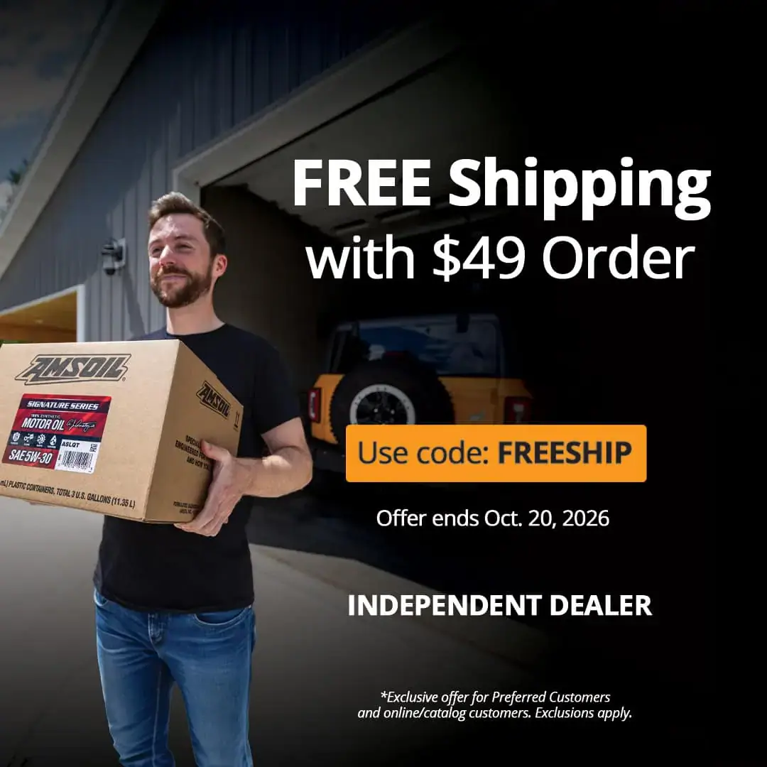 Free AMSOIL Shipping On Orders Of $49 Or More