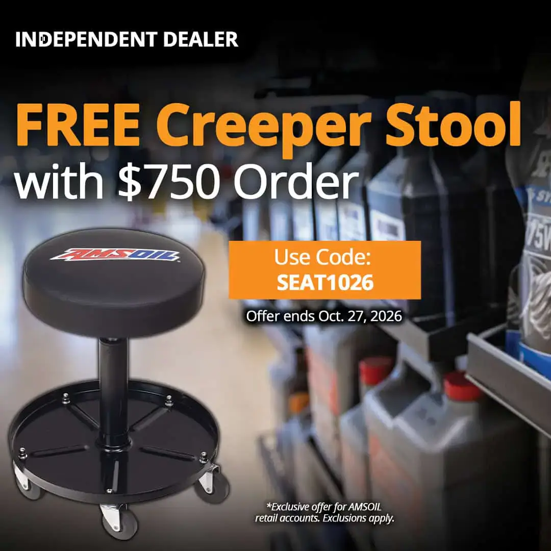 Free AMSOIL Rolling Creeper Stool With Order Of $750 Or More