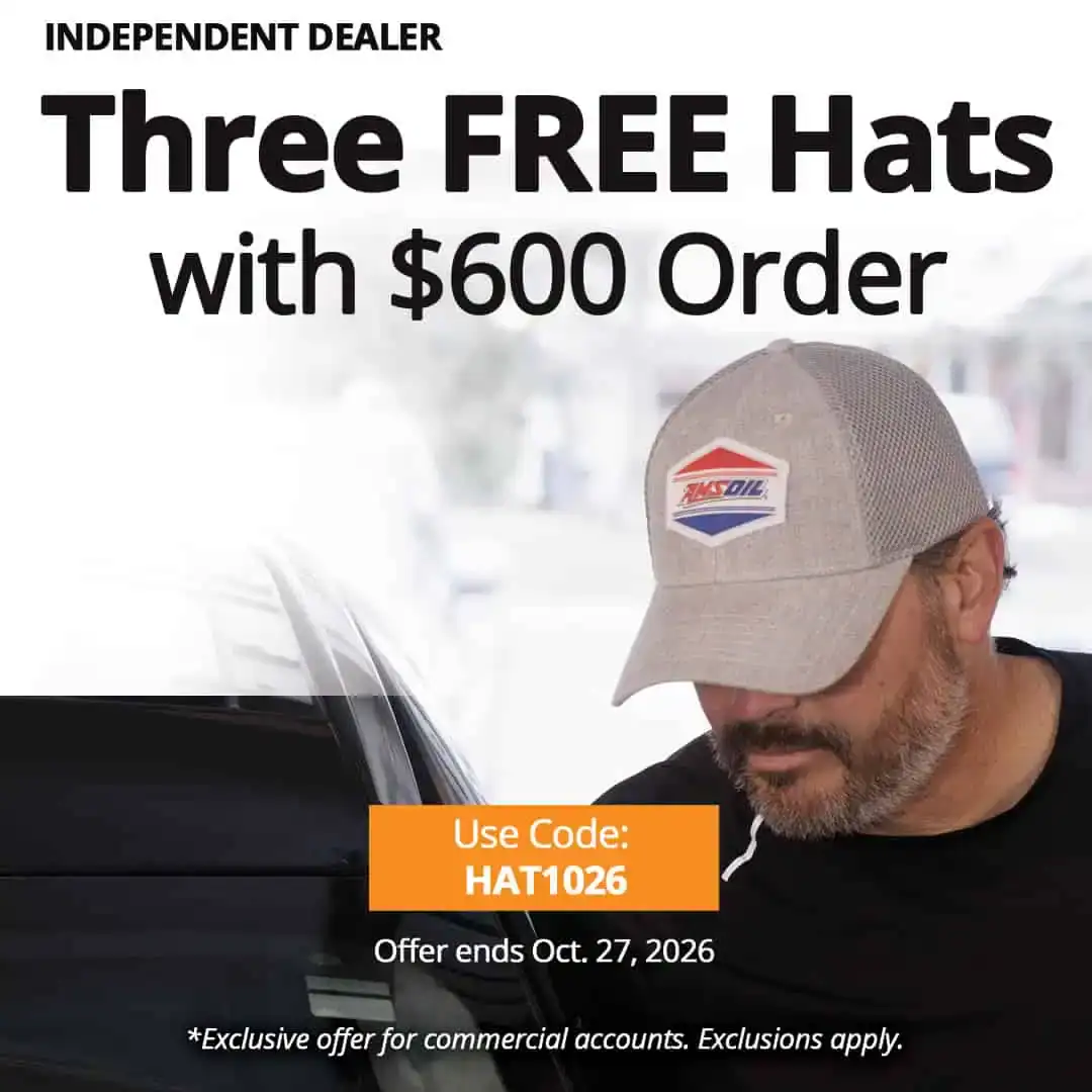 Three Free AMSOIL Hats (G3851) With Order Of $600 Or More