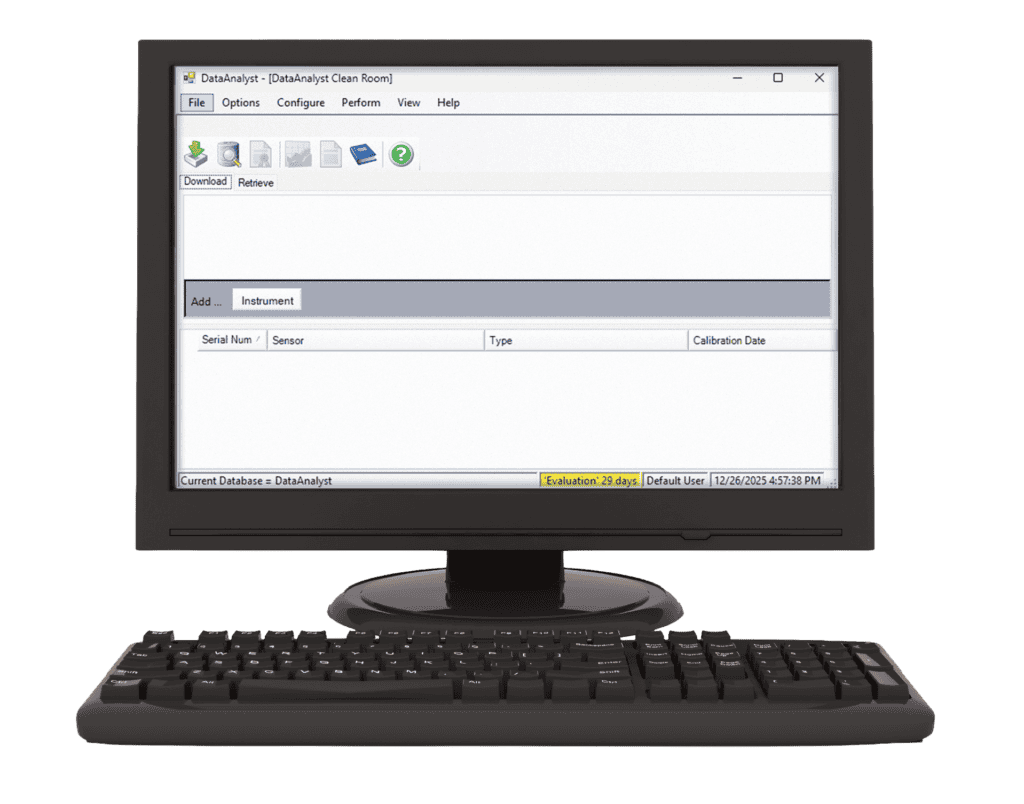 DataAnalyst software for Particle Measuring Systems' particle counters
