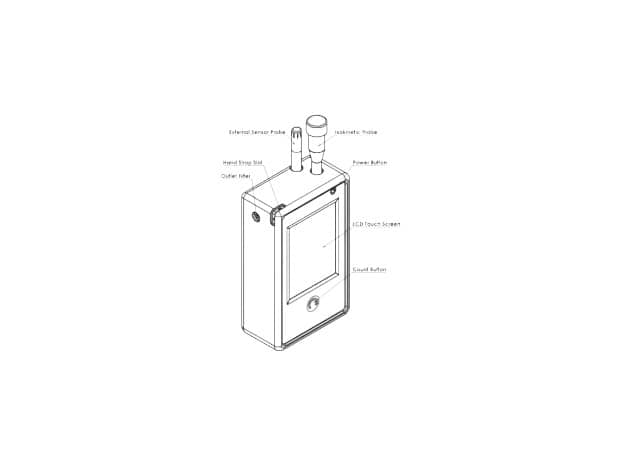 handheld particle counter design