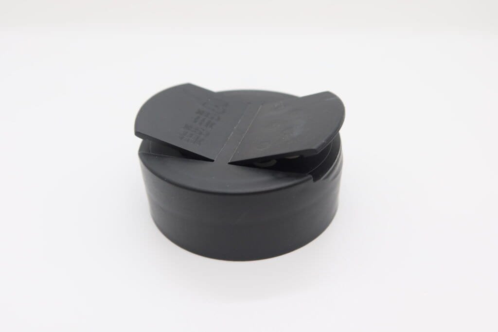 Black 7-Hole Dual Door Flip Cap for PET Spice Jars: Versatile & Durable Closure