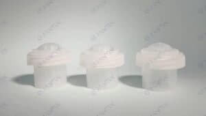 Small plastic bottle caps, disposable bottle closures, transparent lid caps for beverages, minimalistic design, eco-friendly packaging accessories, suitable for water and soda bottles.