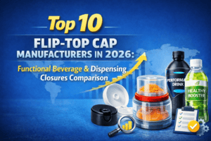 1. Modern flip-top cap bottles and containers for functional beverage and dispensing solutions, showcasing innovative packaging trends for 2026.