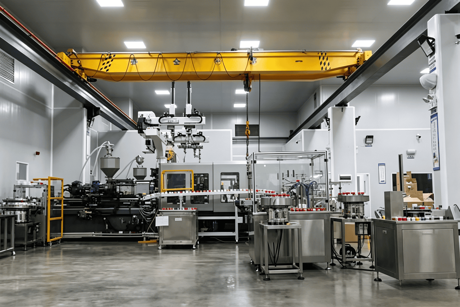 Modern industrial manufacturing facility with advanced machinery and automation systems for high-precision production processes.