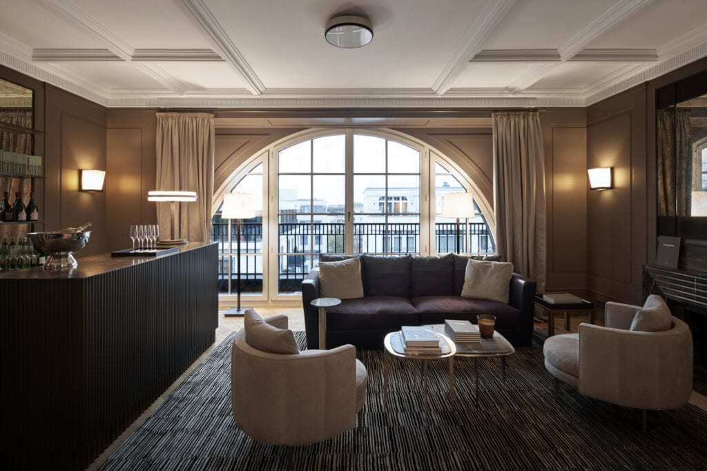 Fireplace room in the ALEXANDER Berlin penthouse