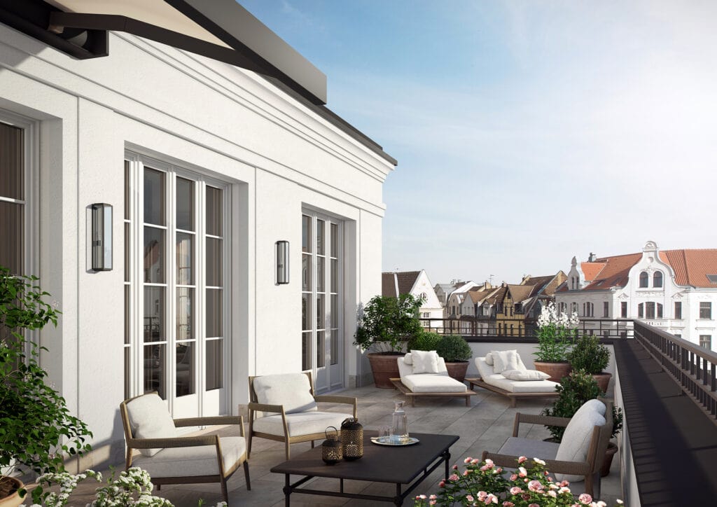 Am Belsenplatz mit herrlichen Terrassen in den Penthouses 