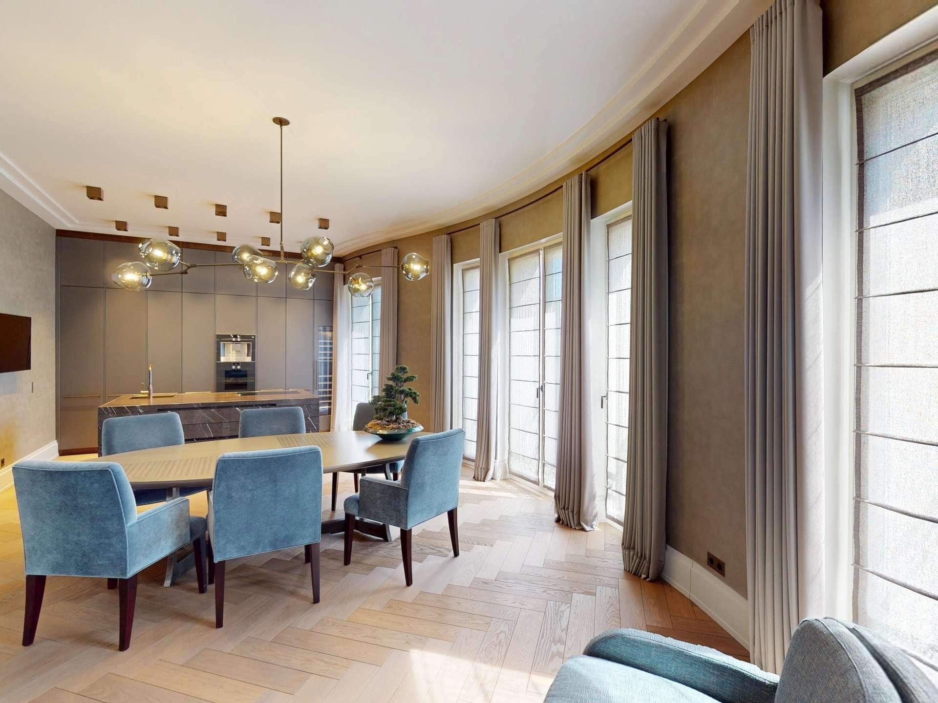 EISENZAHN 1 Berlin-Charlottenburg Duplex W9 Esszimmer mit offener Küche