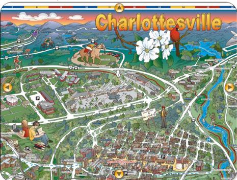 Map of Charlottesville, Virginia