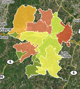 Trulia Albemarle heat map