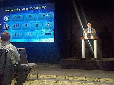 Fiberlight EVP Ben Edmond talking today at the Omni in Charlottesville