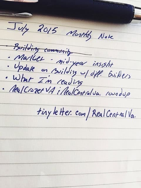 July 2015 Monthly Note – Mid-Year Charlottesville Market Thoughts & a Builder Update