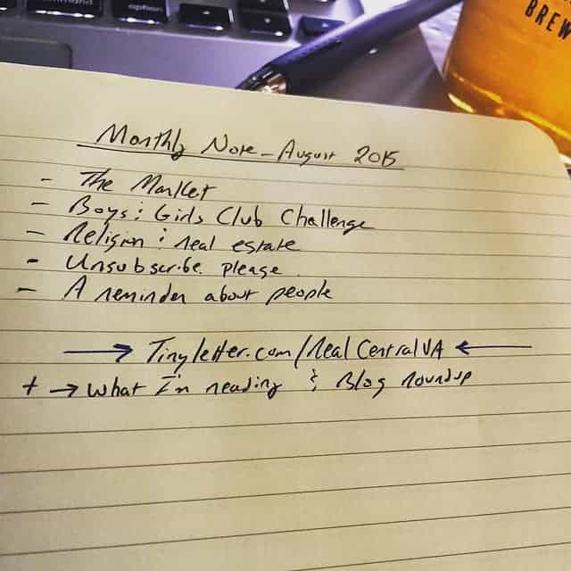 August’s Note – Religion, Charlottesville Real Estate Market Update & People