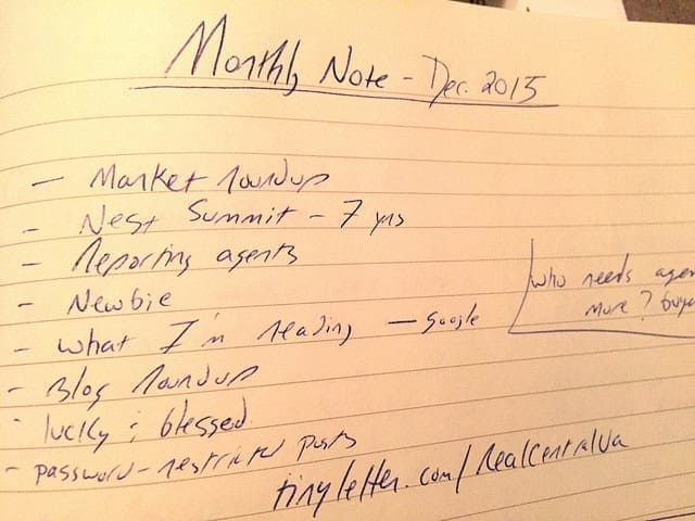 December’s Monthly Note – Roundup, Newbies, & Turning Others In + a Question