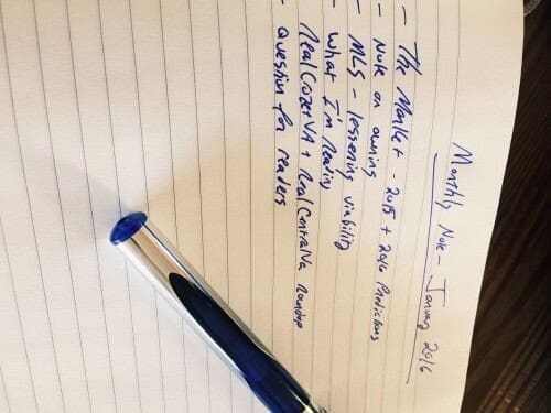 January 2016’s Note – What is It? 2015’s Over, 2016’s Ahead, and the MLS