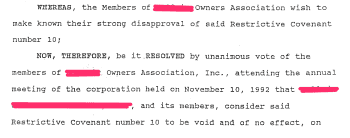 Good job, HOA