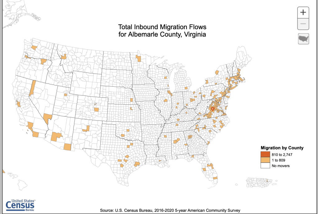 Are People Moving to the Charlottesville Area Due to Climate Change?