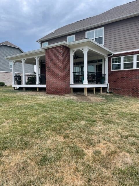Outdoor deck construction and renovation project