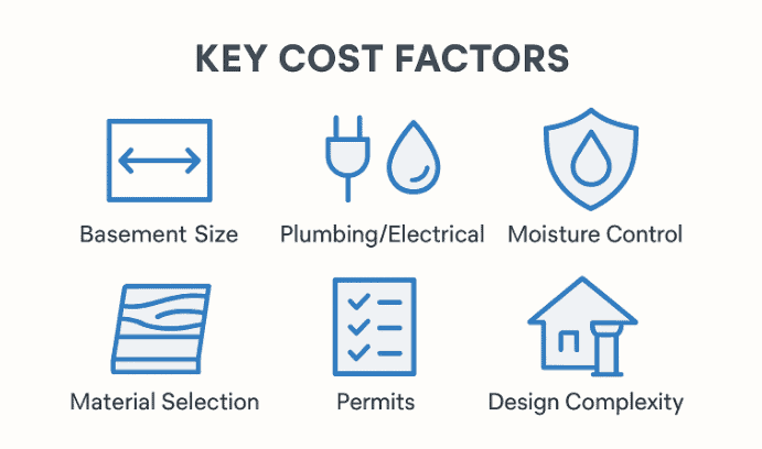 Key Factors That Influence Basement Finishing Costs

