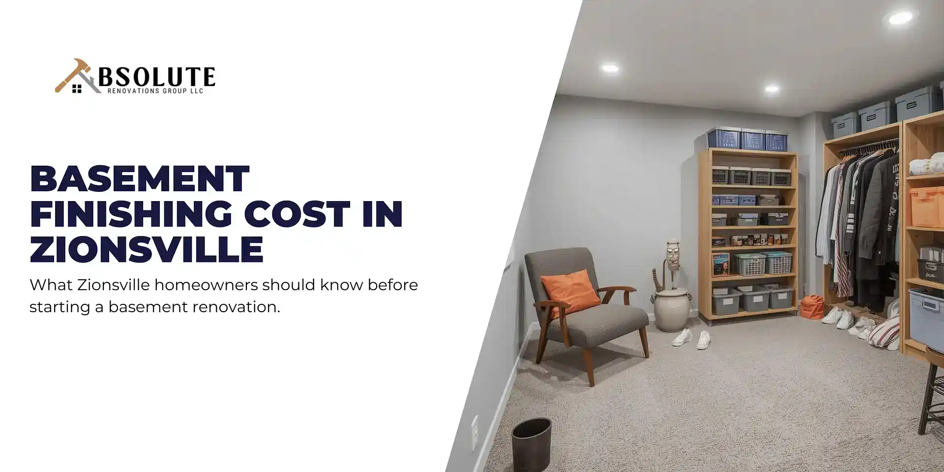 Average basement finishing costs in Zionsville Indiana