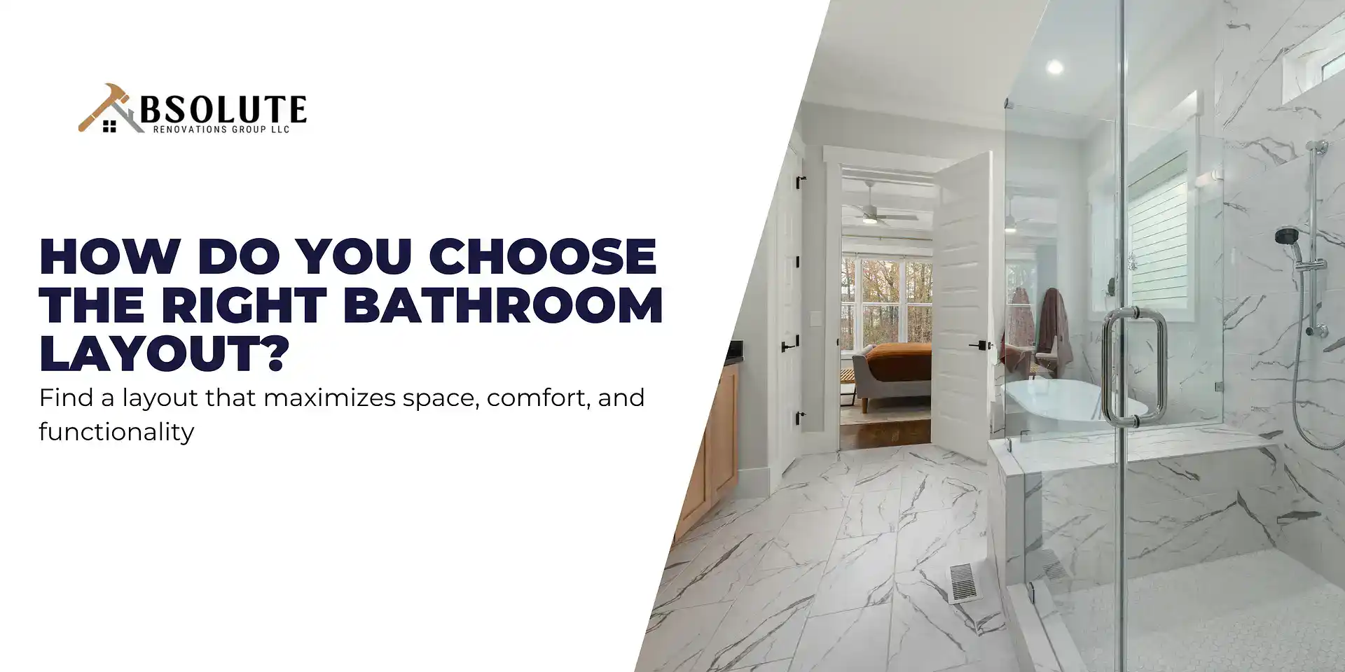 Small bathroom layout with space-saving fixtures and modern design elements