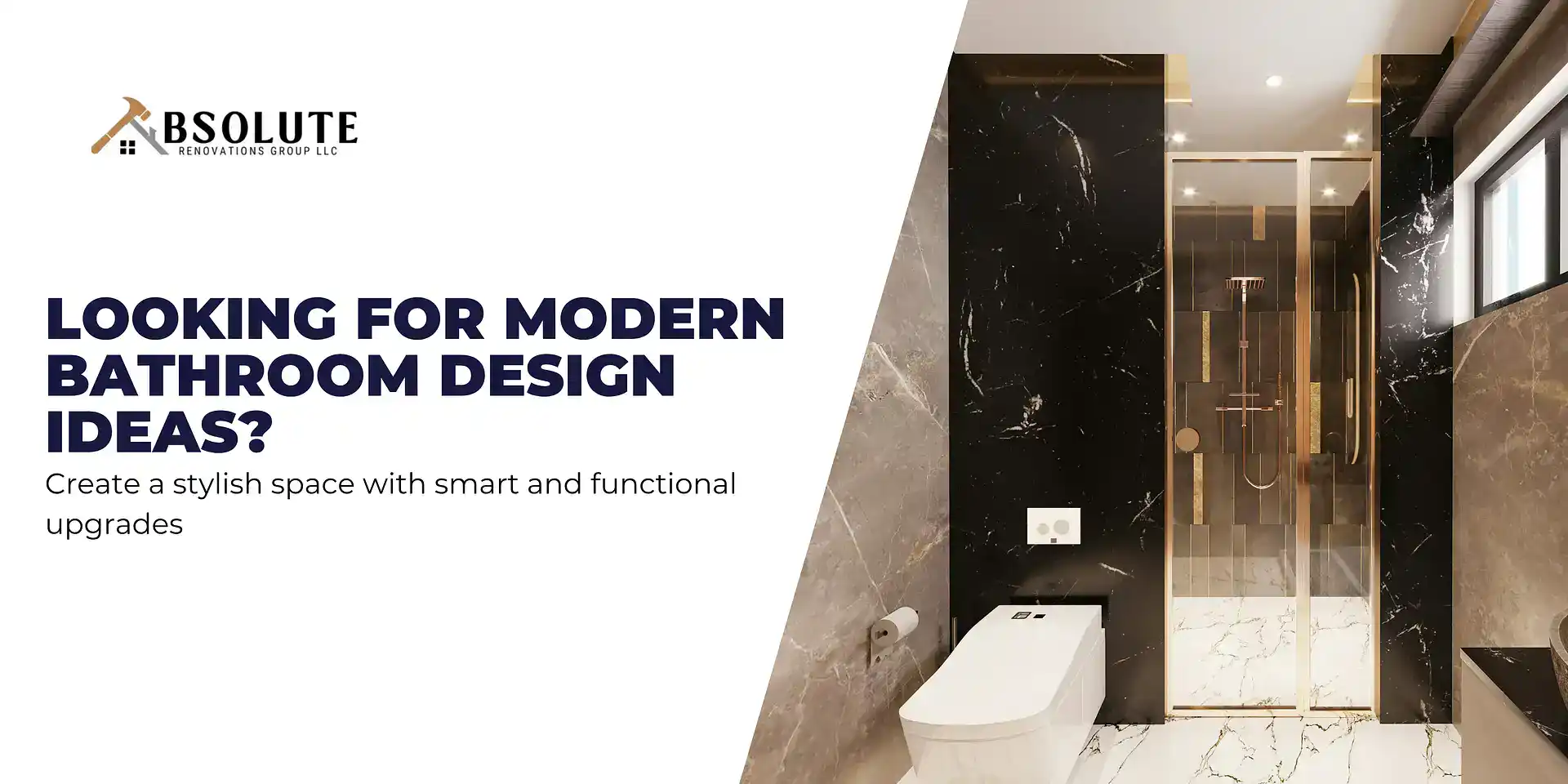 modern bathroom design with glass shower and floating vanity