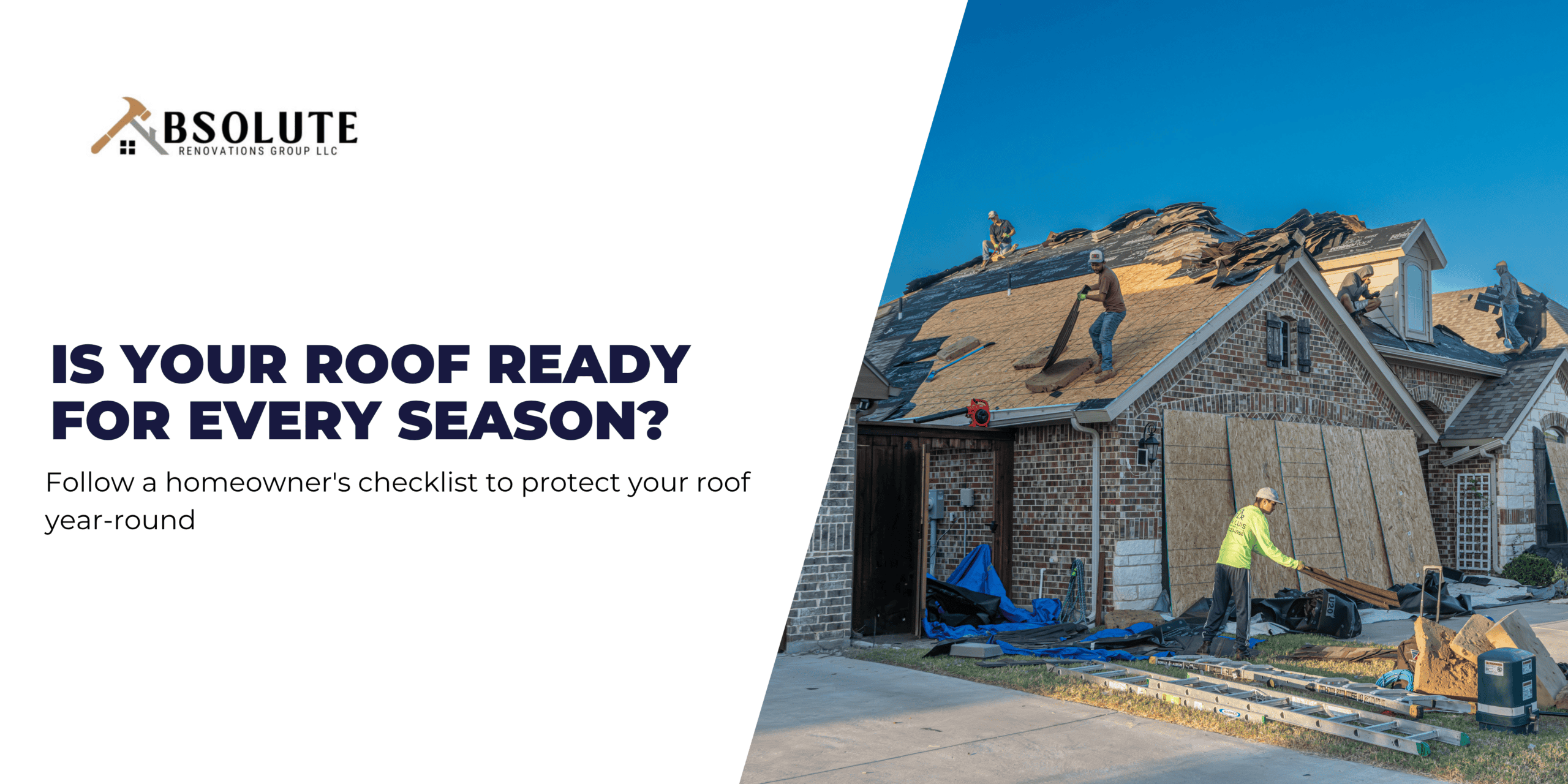 Roofing maintenance inspection on a residential home