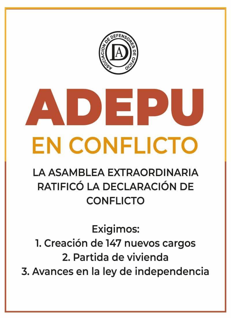 Defensores de oficio ratifican conflicto y reclaman recursos para la independencia de la defensa pública