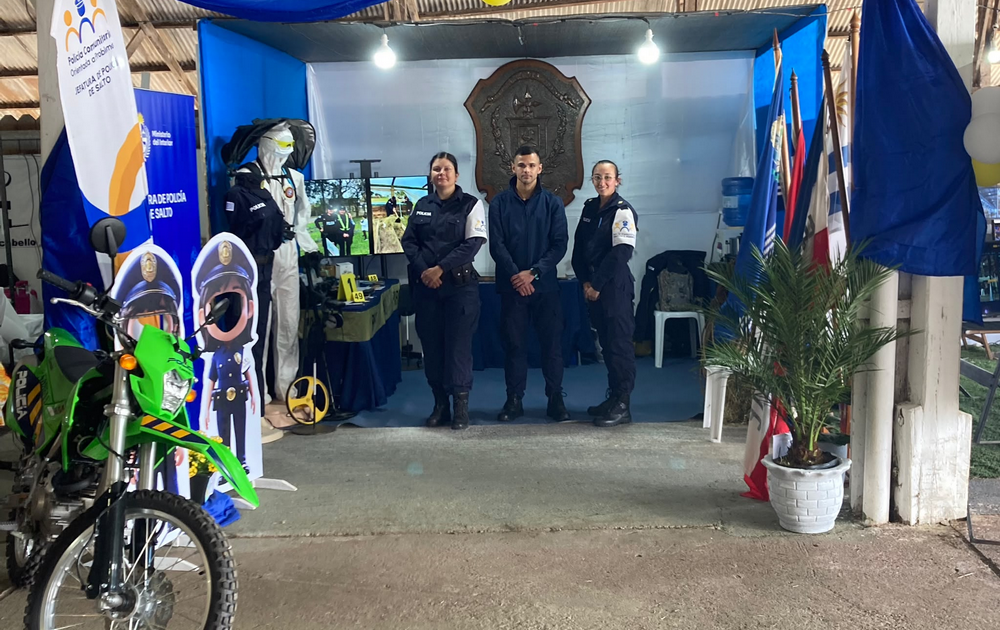 Policía de Salto presentó su trabajo institucional en Expo Salto 2026