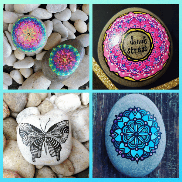 Easy Mandala Rock Painting for Beginners: Free Dot Art PDF 12 mandala rock painting ideas