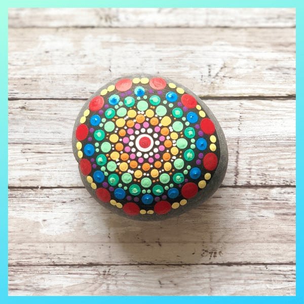 Easy Mandala Rock Painting for Beginners: Free Dot Art PDF 10 mandala stone painting