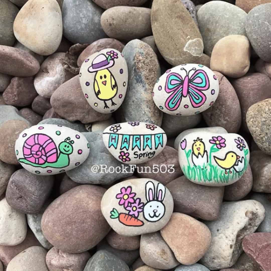 50+ Easy spring Crafts - Painted Rock Ideas To Inspire You 10 spring painted rocks