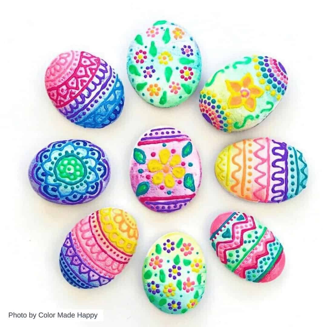 50+ Easy spring Crafts - Painted Rock Ideas To Inspire You 15 easter eggs painted rocks