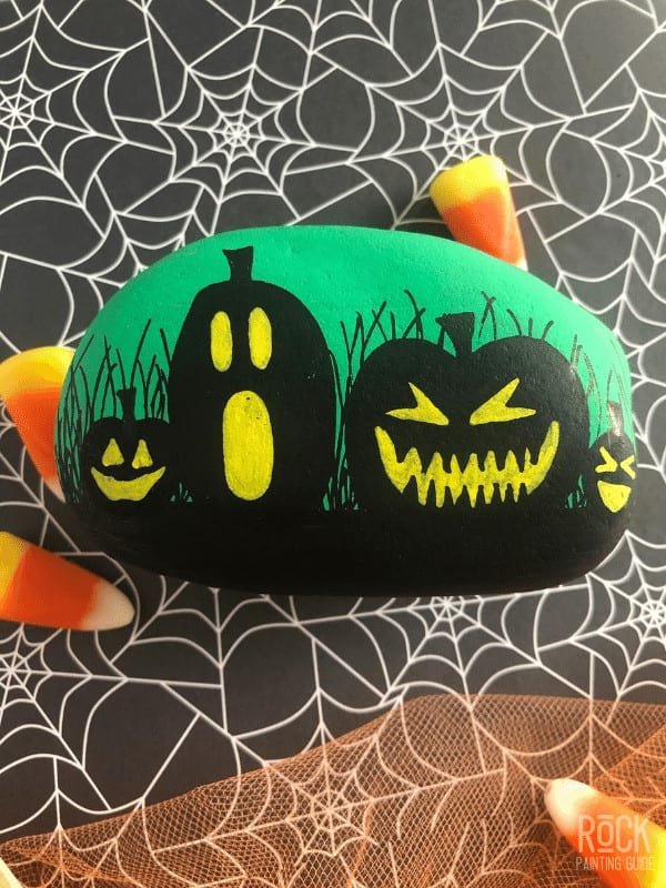 5 Easy Not So Scary Halloween Painted Rock Ideas 6 Halloween painted rock ideas
