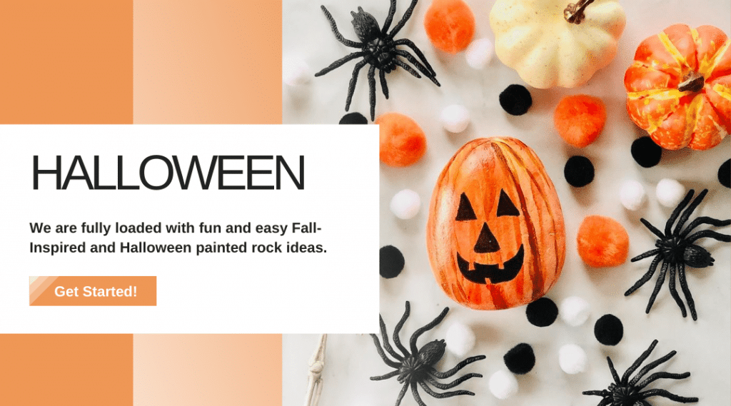 Over 50 of the Best Halloween Painted Rocks on Instagram 55 rock painting ideas images 4