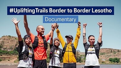 Uplifting trail runners celebrating_border to border Lesotho documentary outdoor marathon event.