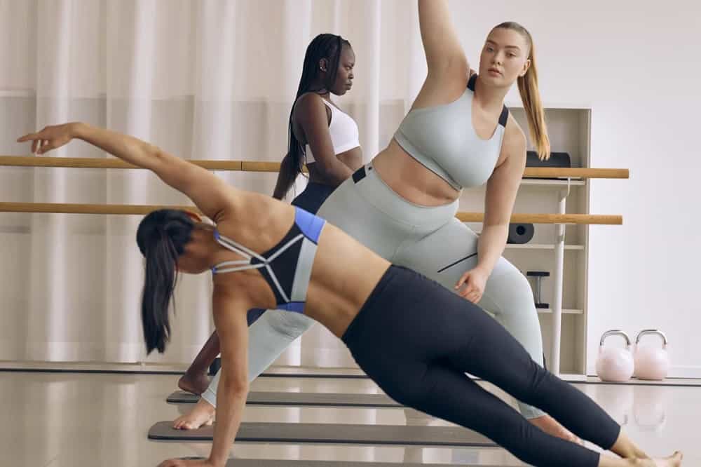 on sports bra