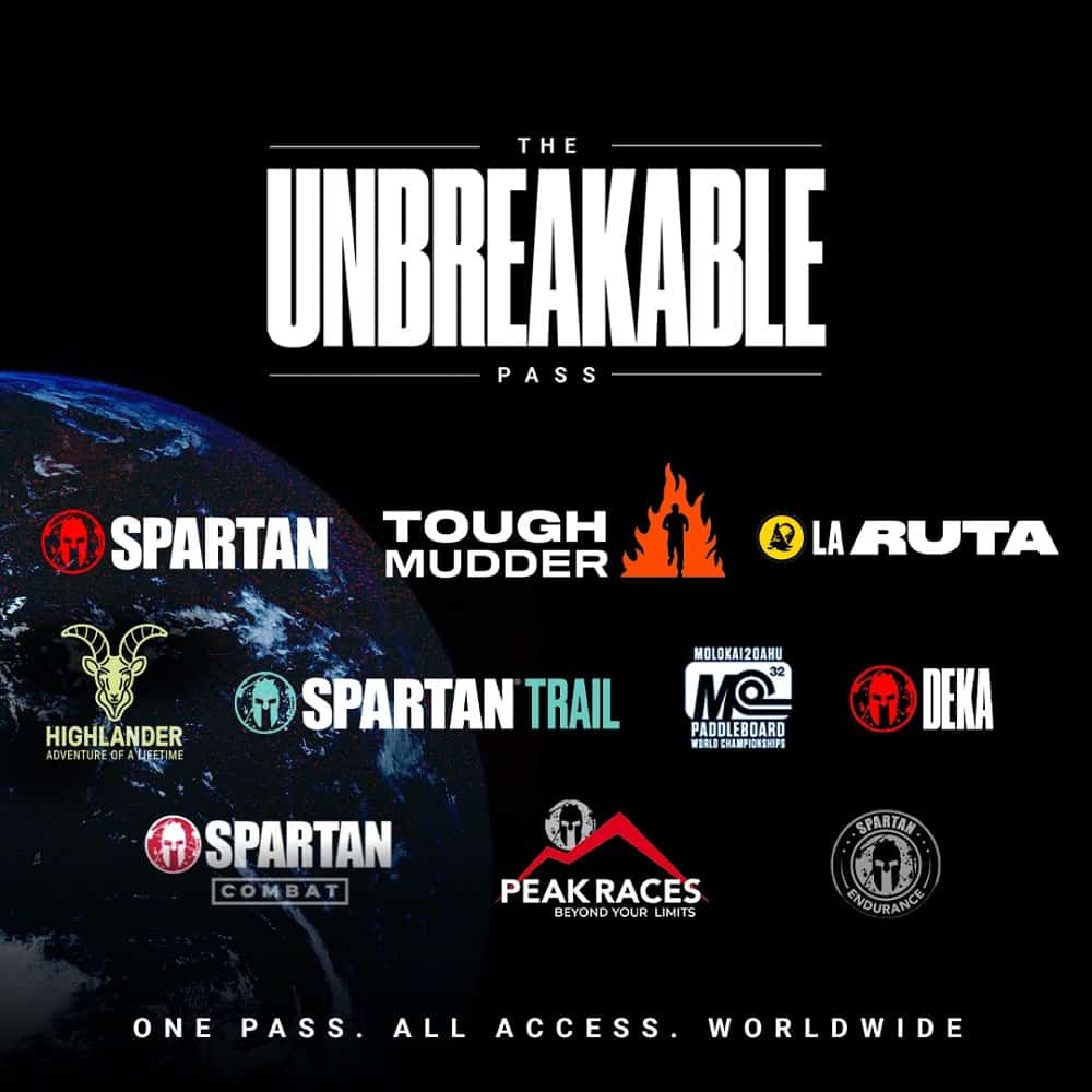Tough mudder Spartan Unbreakable pass