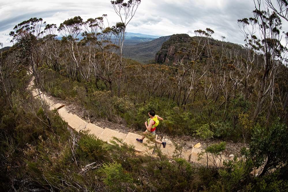 David Bailey making his way through the Blue Mountains during UTA11 - Photo Tim Bardsley-Smith (002)
