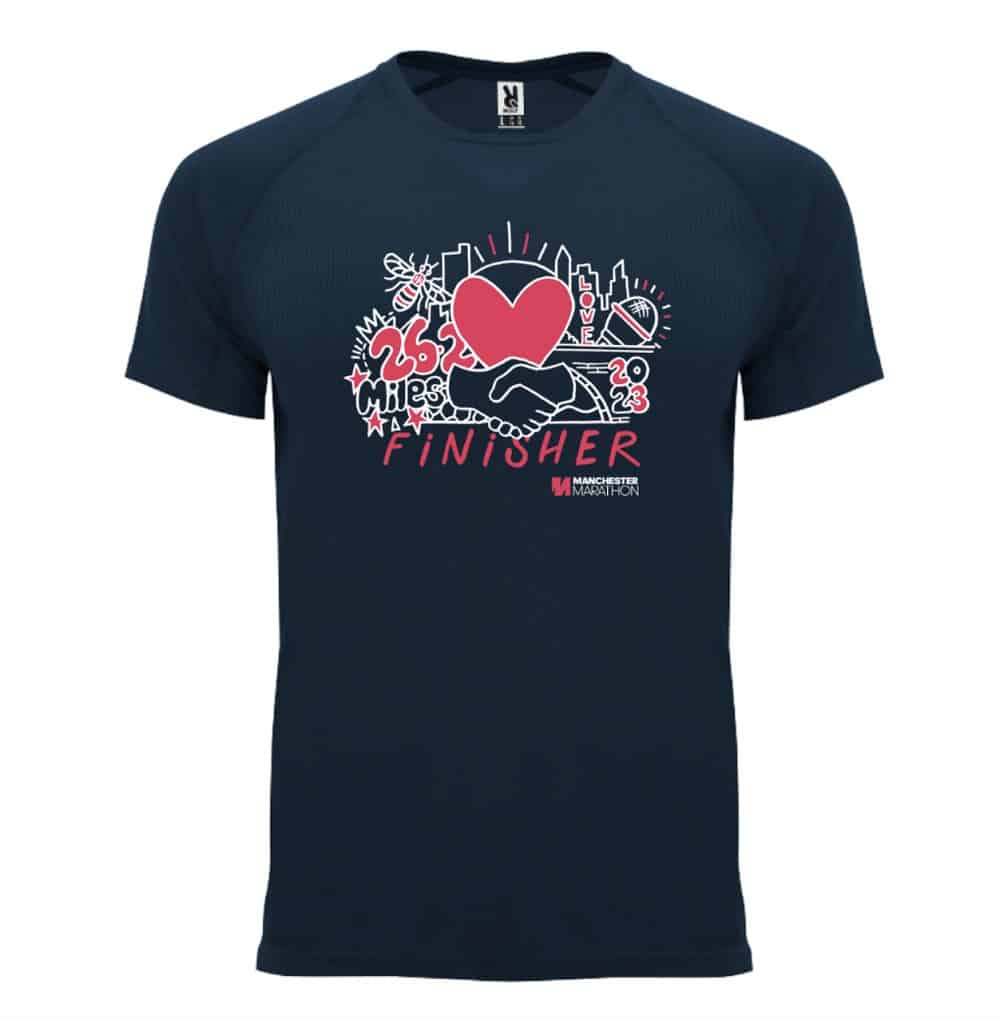 Manchester marathon finisher t-shirt