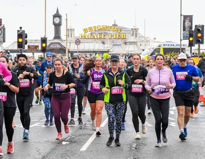 Thousands of runners take part in the Rubix VT Brighton Half Marathon