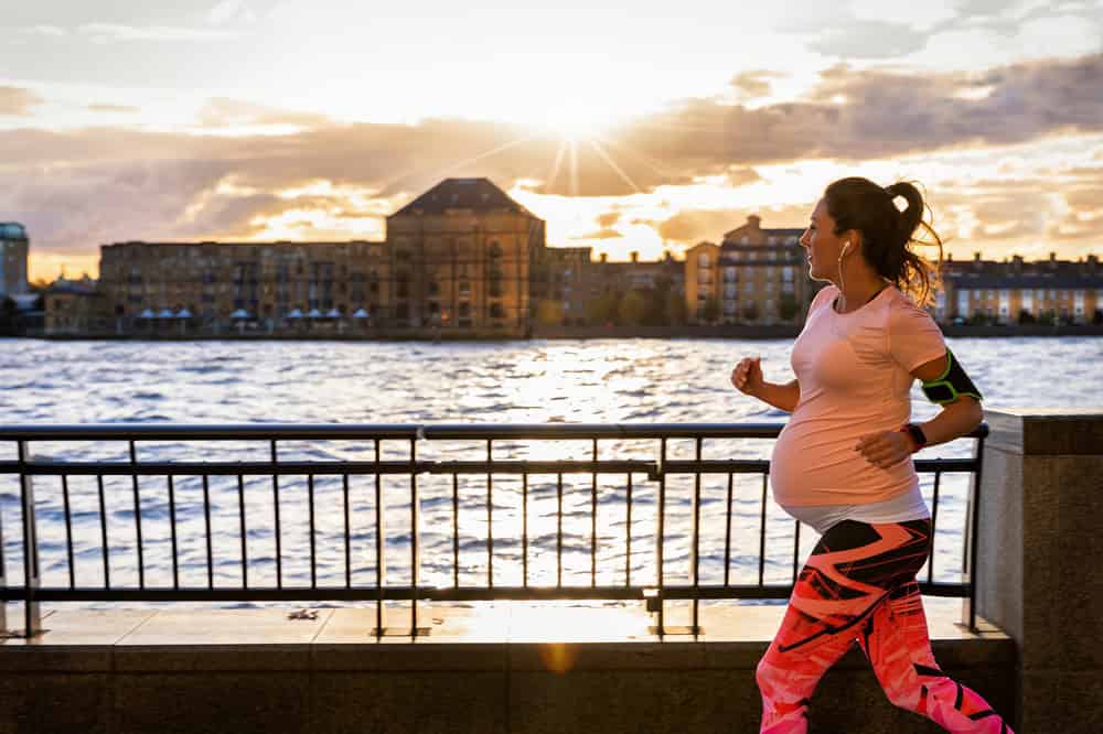 Pregnant runner