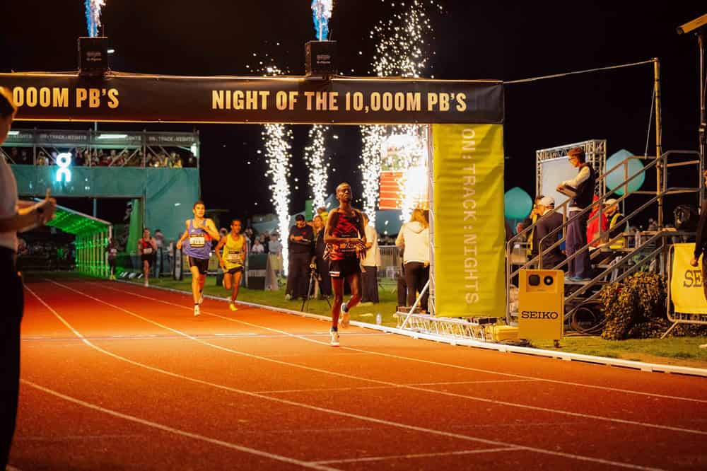 Fast times loud crowds and an electrifying atmosphere at The Night of the 10000m PBs