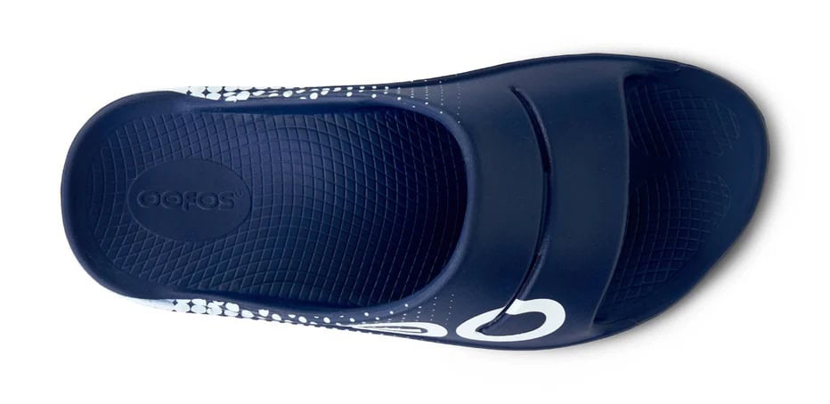OOFOS Men's OOahh Sport Slide Sandal - Navy Matrix
