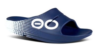 OOFOS Men's OOahh Sport Slide Sandal - Navy Matrix