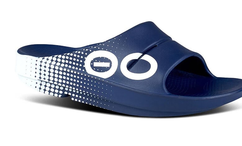 OOFOS Men's OOahh Sport Slide Sandal - Navy Matrix
